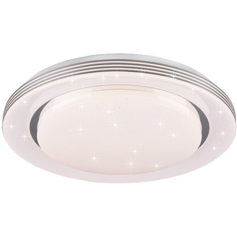 Grand Plafonnier Atria Moderne Led Dimmer Star Effect White Trio Lighting