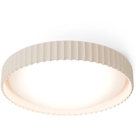 Grand plafonnier LED type plafonnier en plâtre couleur beige