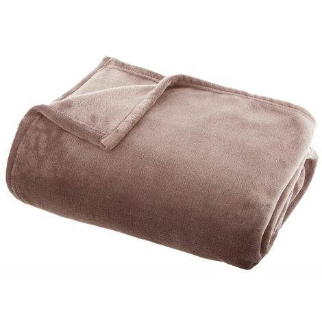 Grand plaid en Flanelle uni - Longueur 180 Largeur 130 Epaisseur 2cm