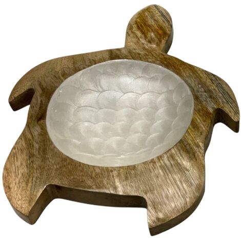 Grand plateau en bois en forme de tortue - Décoration naturelle en forme de tortue