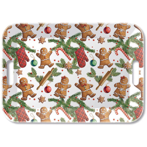 Grand plateau rectangulaire biscuits au pain d'épices
