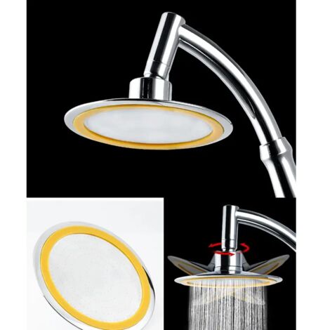 Grand pommeau de douche Turbo ensemble d'accessoires de salle de bain bain hygiénique haute pression pluie utilisation moderne haut pulvérisateur de douche d'hydromassage