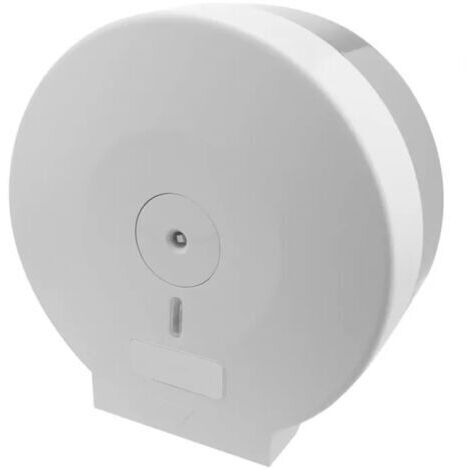 Grand porte-rouleau de papier toilette - Design blanc professionnel, adapté aux espaces commerciaux et publics, construction robuste, installation facile.