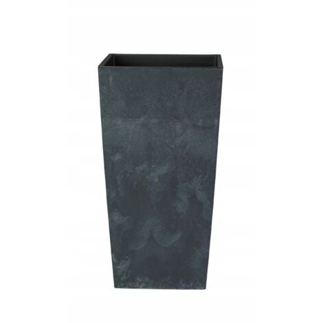 ZANVIC Pot haut 26,6 L Prosperplast Urbi Square Pot en plastique à effet AVEC réservoir en couleur Anthracite, 50 (H) x 26,5 (L) x 26,5 (P) cms