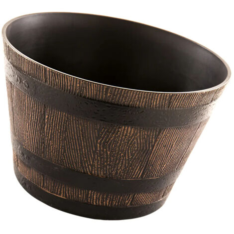 Grand pot de fleurs moderne en plastique avec trous x1