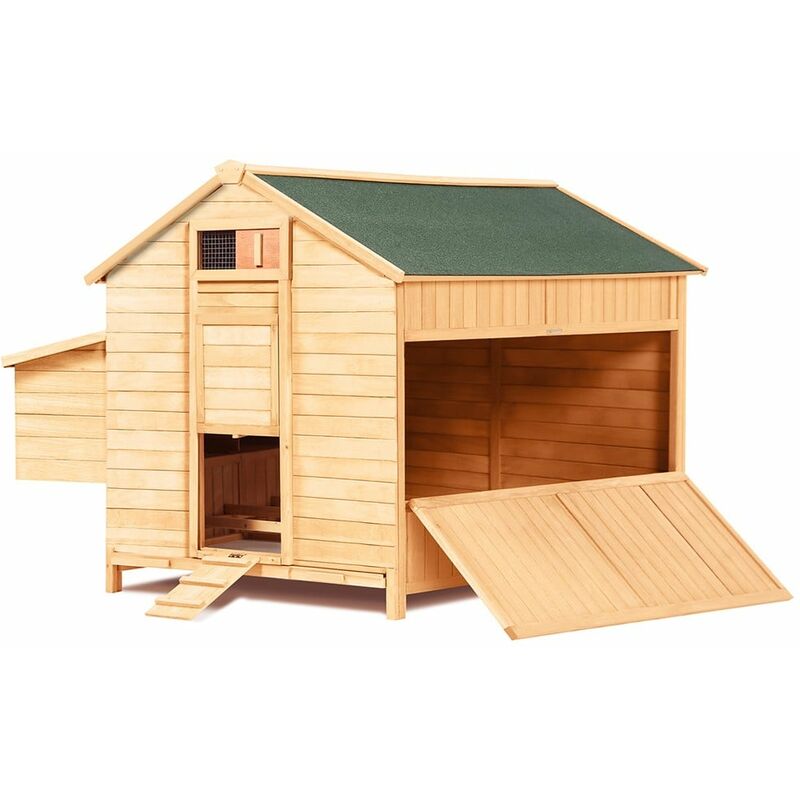 Grand poulailler en bois avec quadruple pondoir bois 150 - bois