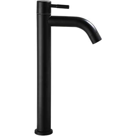 Grand robinet de lavabo noir