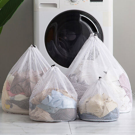 Grand sac à linge à cordon coulissant, maille fine, machine à laver, sac spécial en maille épaissie, housse de rangement pour chaussettes, sous-vêtements et chaussures,4pcs 2x 2l,CHINA
