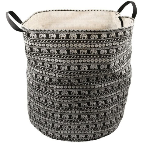 Grand sac à linge/panier/panier de rangement pliable en toile avec poignée, panier de rangement pliable