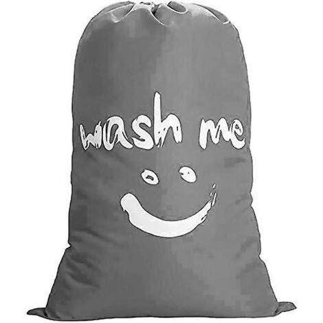 Grand sac à linge pliable avec poignée en corde de nylon pour chambre, hôtel ou dortoir, 70 x 100 cm