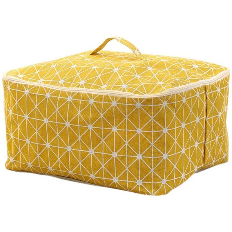 Grand sac de rangement en lin - durable, anti-poussière, pour ranger vêtements, couvertures, jouets