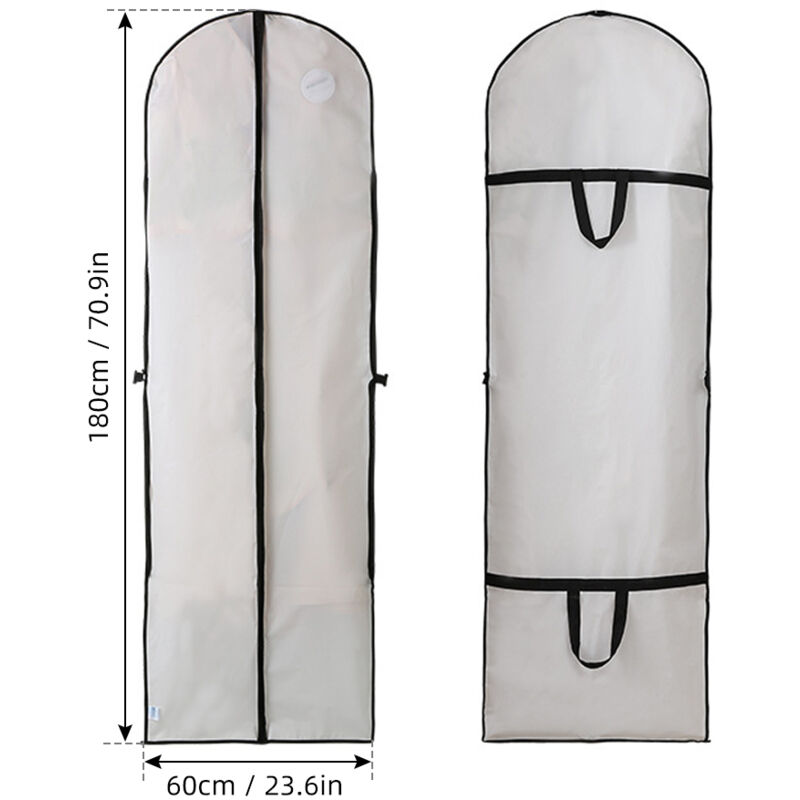 Meterk - Grand sac de rangement pour vêtements, housse anti-poussière, paquet de 2, 60180cm