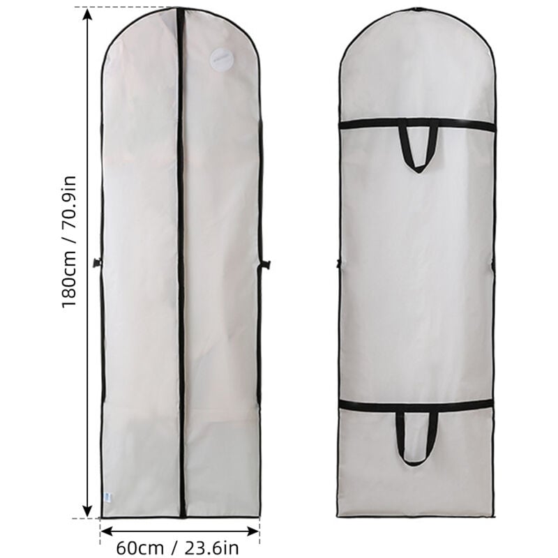 Image of Große Aufbewahrungstasche für Kleidung, Staubschutz, 2er-Pack, 60 x 180 cm