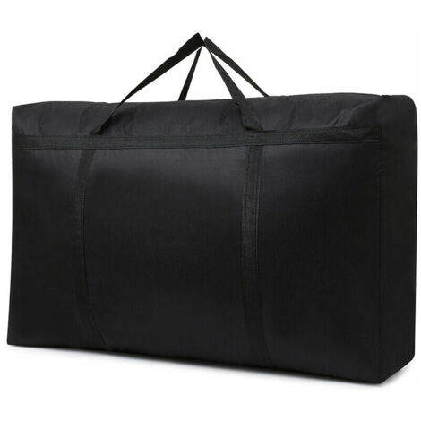 Grand sac de rangement, sac de déménagement avec poignées, sac de rangement pour vêtements, sac de rangement pour couette, décorations de fête et sac fourre-tout (98 x 28 x 58 cm)