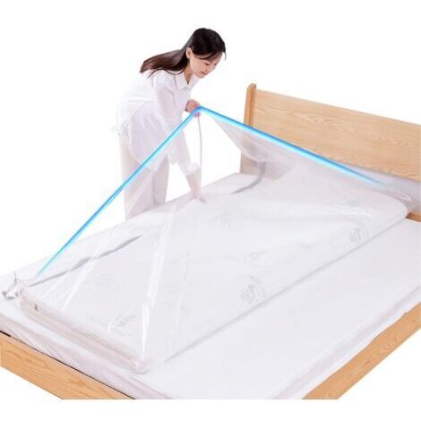 Grand sac de rangement sous vide pour matelas, vêtements, matelas compressé à 80 %, pas besoin de pompe à vide (220 x 100 cm)