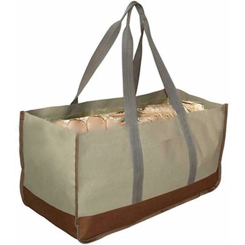 Beijiyi - Grand sac de transport portable pour bûches de chauffage, sac de rangement pour bois de chauffage, sac de grande capacité pour camping et