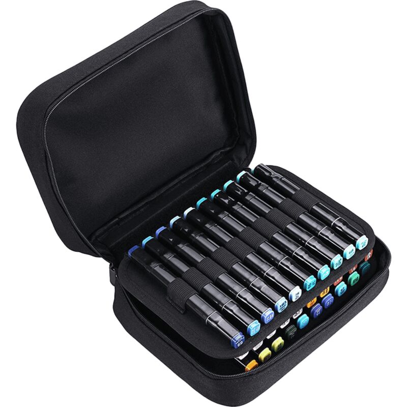 Grand sac fourre-tout de rangement pour marqueurs, pinceaux, crayons de couleur, livres, fournitures d'art et d'artisanat, outils et cosmétiques