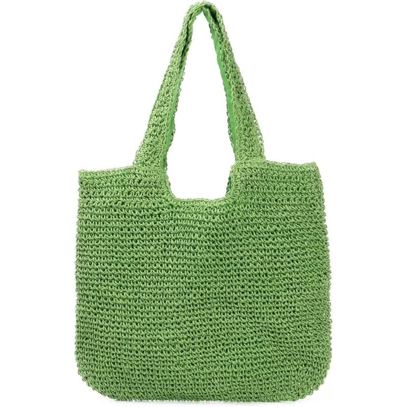 Grand sac fourre-tout en paille pour femme