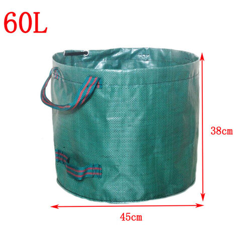 Grand sac poubelle de jardin, grande poubelle d&39extérieur pour cheminée de Camping, sac de stockage robuste,60L