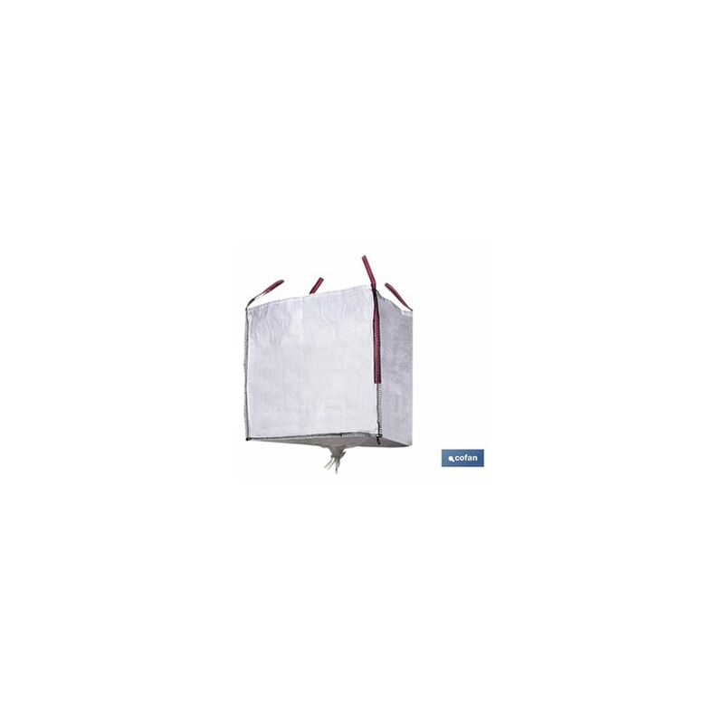 Cofan - Big Bag Rubble 90x90x90cms Blanc avec Soupape de Vidange