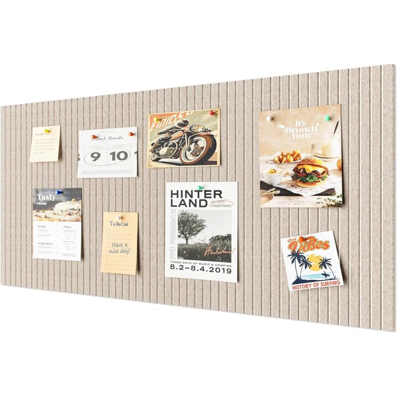 Large Bulletin Board 16 × 24 Inches, Foldable Felt Board (0.35 Inch), with Adhesive Tape, Vision Board for School, Home, Kitchen, and Office, Walls –
