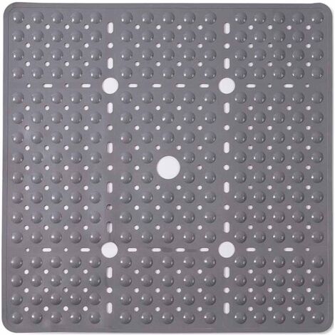Grand tapis de douche carré antidérapant et résistant à la moisissure – 6969 cm, taille extra-large, convient aux douches intérieures, tapis de douche antidérapant.