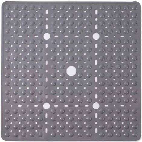 Grand tapis de douche carré antidérapant et résistant à la moisissure – 6969 cm, taille extra-large, convient aux douches intérieures, tapis de douche antidérapant.