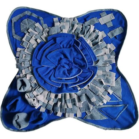 Grand tapis de dressage bleu Sniffer pour chiens et animaux de compagnie - Tapis de décompression antidérapant