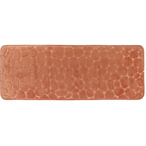Grand Tapis de salle de bain Cuivre en Microfibre à mémoire de forme 45 x 120 cm - TENDANCE