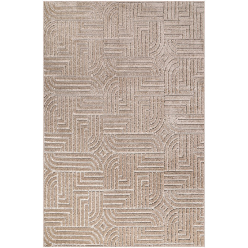 Privatefloor - Grand Tapis Design Contemporain et Moderne - Beige (160x230 cm) - Rococo Beige Privatefloor - Grand Tapis Design Contemporain et Moderne - Beige (160x230 cm) - Rococo Beige