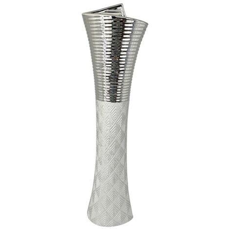 Grand vase décoratif deux gris