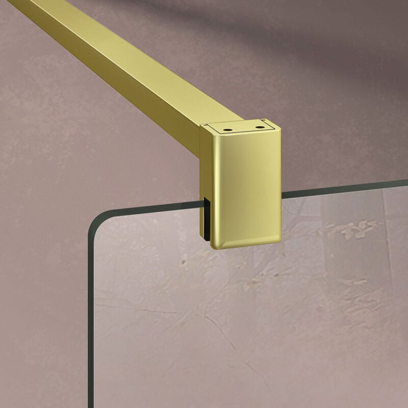 Barre de renfort recoupable pour porte et paroi de douche en alu doré 90cm - Grand Verre