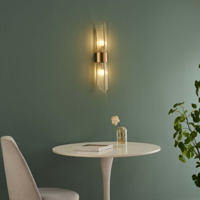 Grande applique art déco pampilles en cristal - Dania