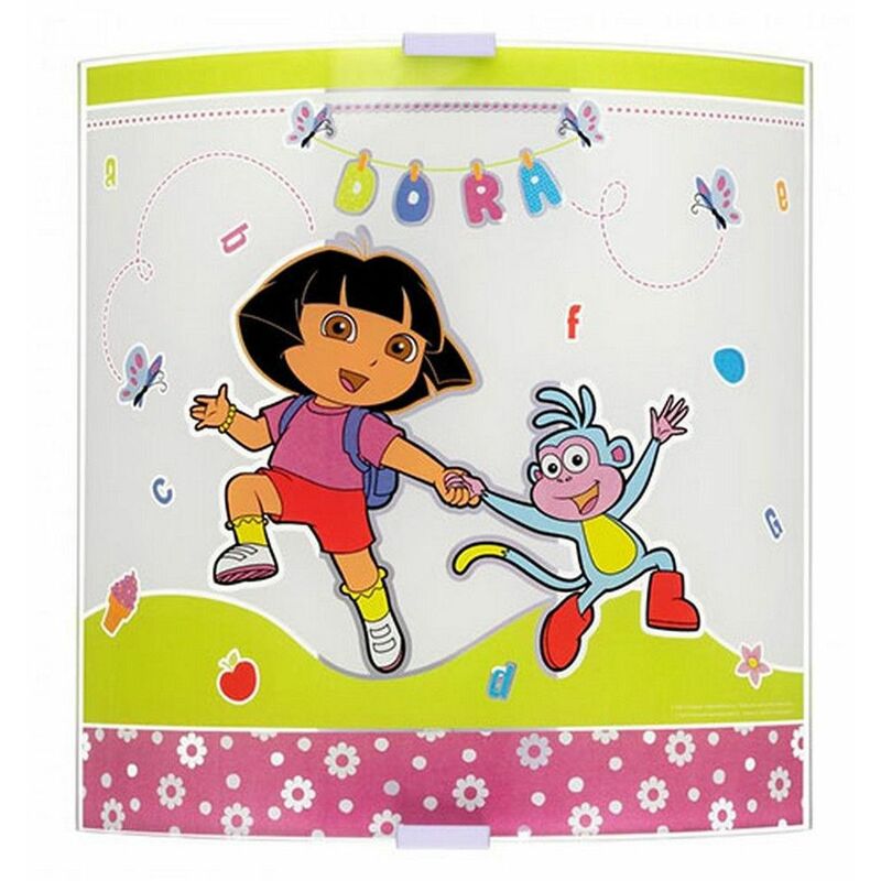Grande applique murale en verre Dora l'Exploratrice