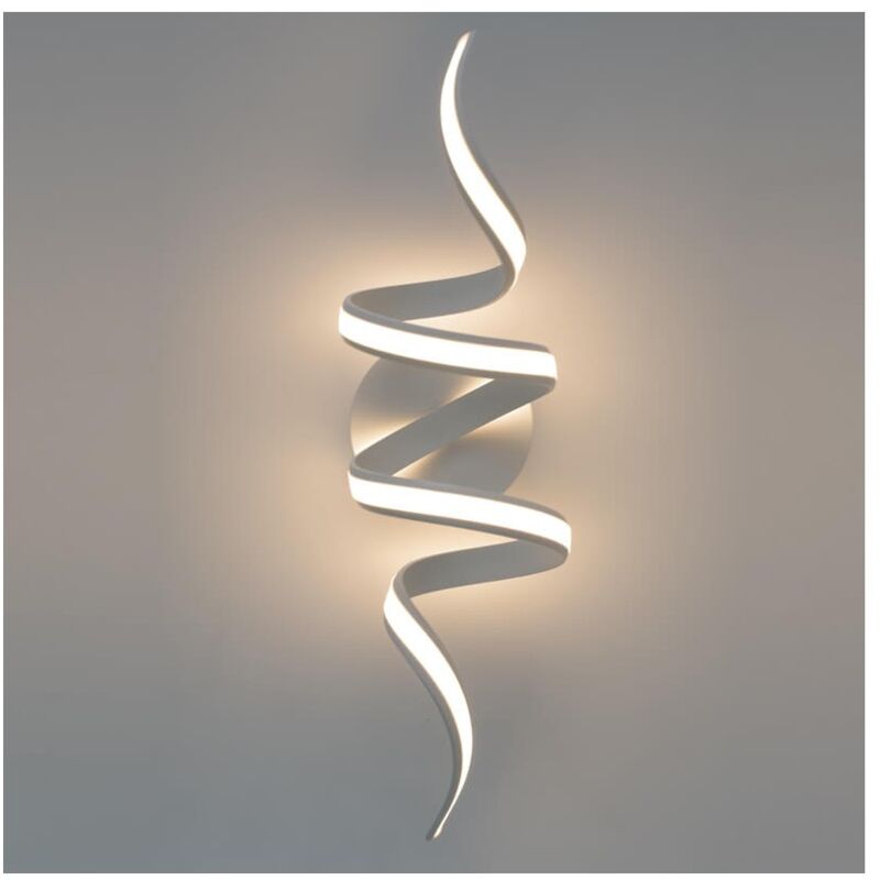 Grande Applique ou Plafonnier boucles ruban led blanc - Kauai