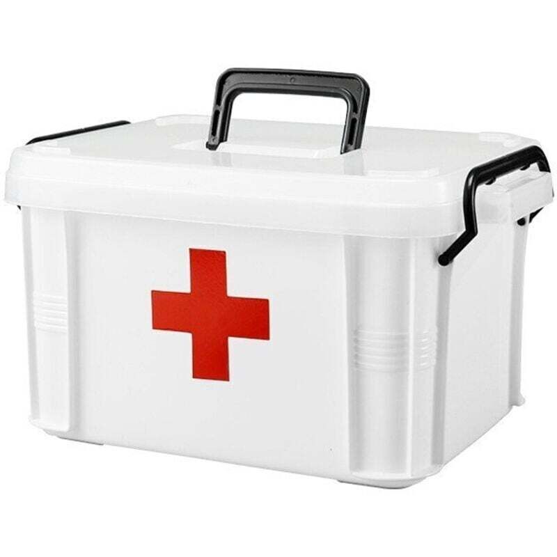 Grande armoire à pharmacie - Boîte de rangement - Organisateur - Armoire à pharmacie à plusieurs niveaux - Trousse de premiers secours - Trousse de