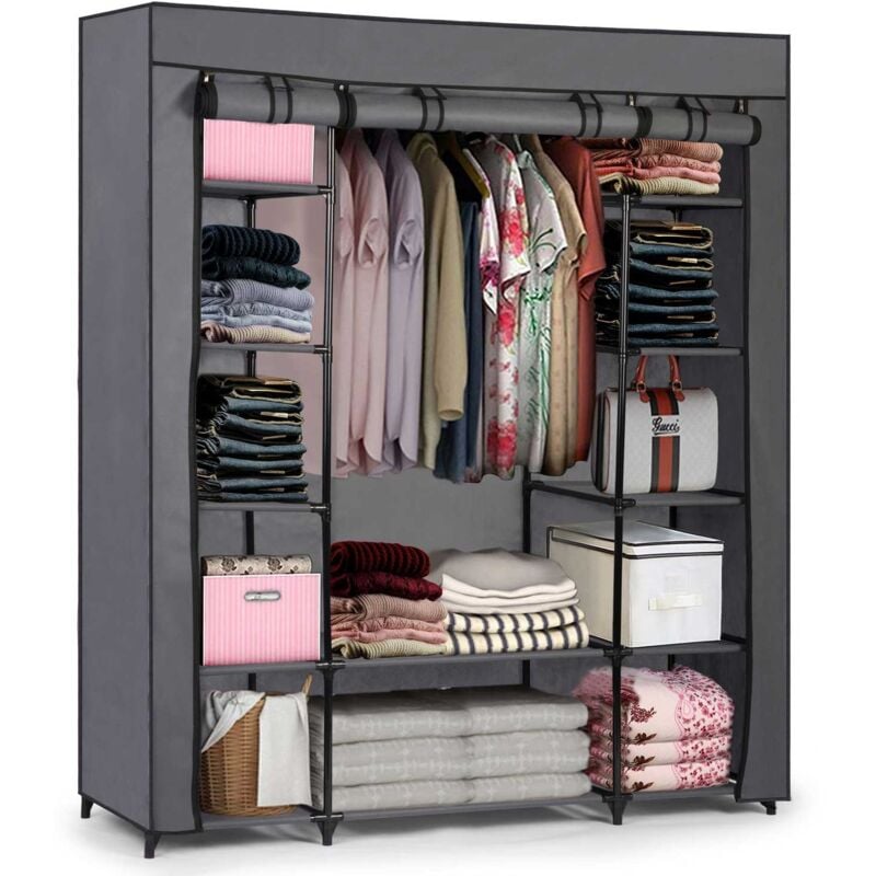 Grande armoire textile Massido - graphite