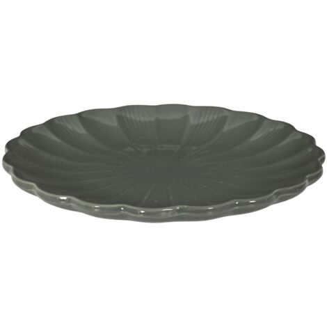 Grande assiette plate Eden 27 cm grise