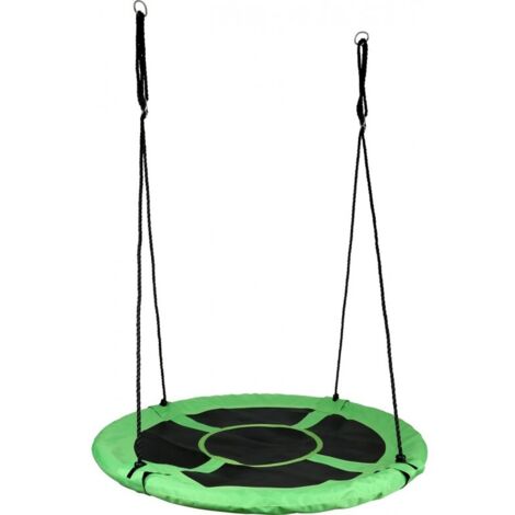 Grande balançoire ronde PELOUSE XL en tissu et métal Ø 110 cm