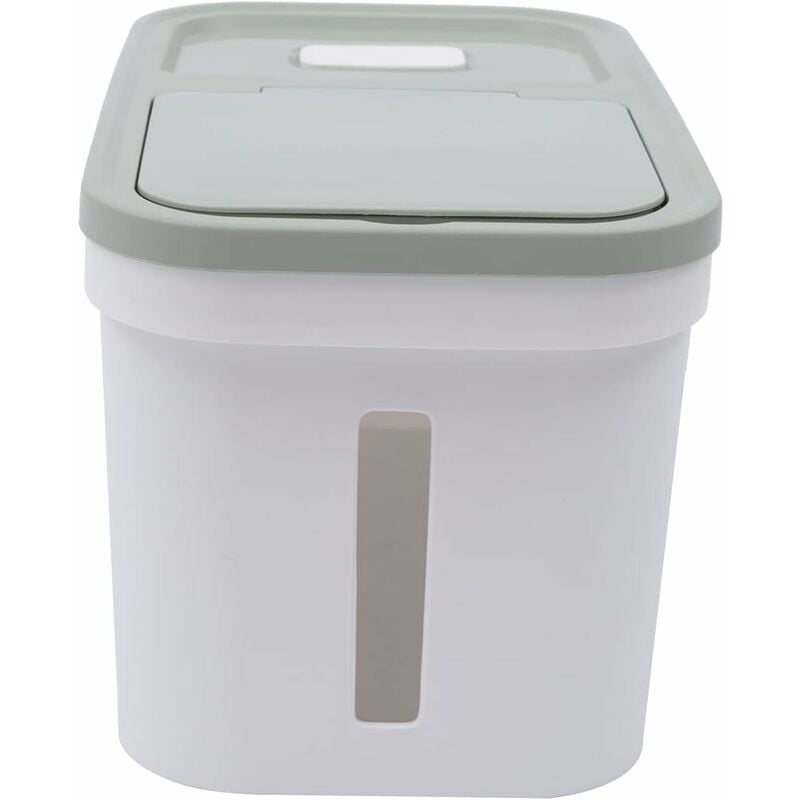 Gojoy - Grande boîte à riz, Récipient de stockage hermétique de 10kg, Récipient de stockage de riz, Grand distributeur de riz pour boîte à farine,