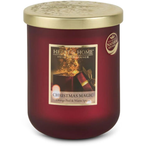 Grande bougie à la cire de soja Magie de Noël - Heart and Home
