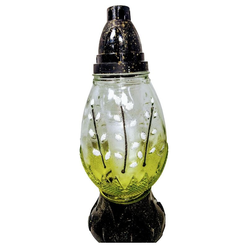 Grande bougie en forme d'œuf peinte l- / 1 pièce