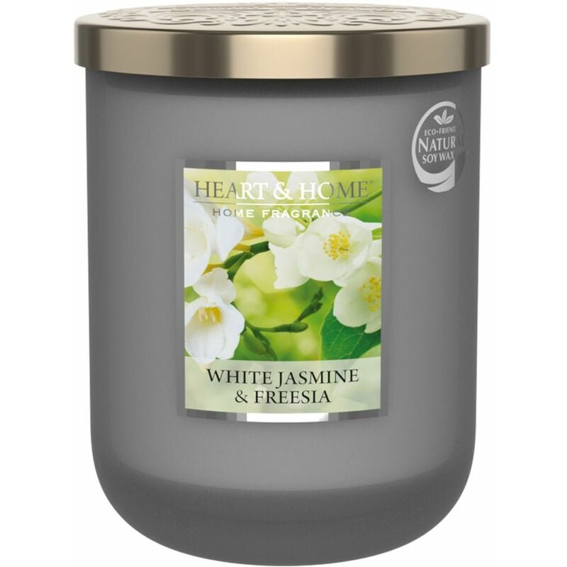 Grande bougie heart and home freesia et jasmin blanc