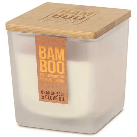 Grande bougie heart and home Zeste d'orange et clou de girofl