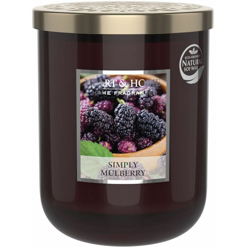 Grande bougie heart and home Mûre