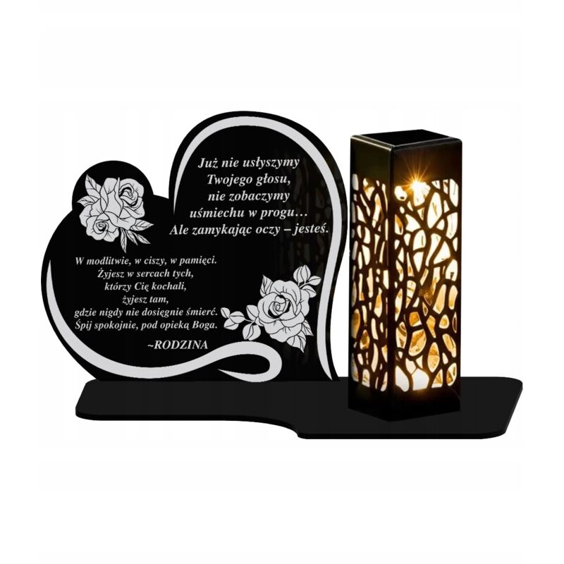 Grande bougie solaire LED personnalisée pour le cœur de la tombe à l'occasion de la Toussaint
