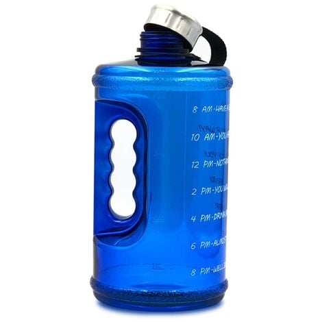 5L ou 2L poignée bouteille verre bleu, fleur de vie, pichet deau, carafe,  énergie -  France