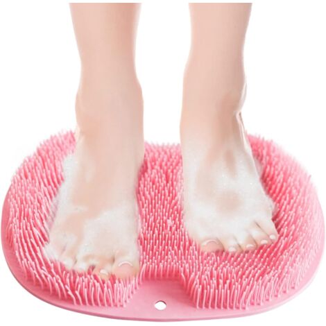 Grande brosse de douche pour les pieds, tapis de massage nettoyant avec ventouses