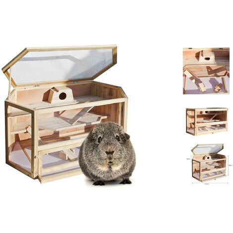 Grande cage / Abri bois pour Hamsters, Petits rongeurs, Souris, Rats