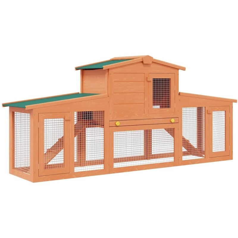 Vidaxl - Clapier large pour petits animaux avec toits Bois